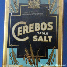 Load image into Gallery viewer, Vintage Early 1950s HUGE Cerebos Salt Storage Tin. 14 lbs Size (Height 10 Inches)
