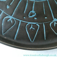 Load image into Gallery viewer, Early 1960s St Ives Plate with Little Lip Section. Painted St Ives Mark and HC initials (Honor Curtis)
