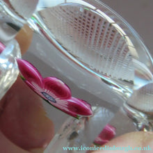 Load image into Gallery viewer, 1970s Pertshire Paperweight Stuart Drysdale Lampwork Paperwith Pink Flower BOXED
