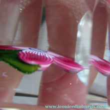 Load image into Gallery viewer, 1970s Pertshire Paperweight Stuart Drysdale Lampwork Paperwith Pink Flower BOXED
