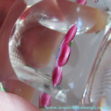 Load image into Gallery viewer, 1970s Pertshire Paperweight Stuart Drysdale Lampwork Paperwith Pink Flower BOXED
