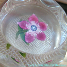 Load image into Gallery viewer, 1970s Pertshire Paperweight Stuart Drysdale Lampwork Paperwith Pink Flower BOXED
