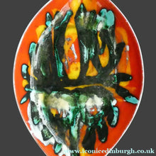Load image into Gallery viewer, Early 1970s POOLE DELPHIS Shield Dish / Plate. Decorated by Pamela Bevans. 12 inches
