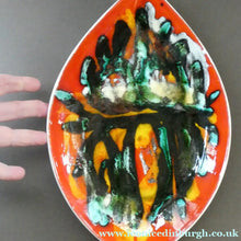 Load image into Gallery viewer, Early 1970s POOLE DELPHIS Shield Dish / Plate. Decorated by Pamela Bevans. 12 inches
