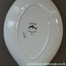 Load image into Gallery viewer, Early 1970s POOLE DELPHIS Shield Dish / Plate. Decorated by Pamela Bevans. 12 inches
