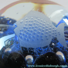 Load image into Gallery viewer, 1972 Caithness Paperweight with Engraved Fish. Colin Terris Limited Edition
