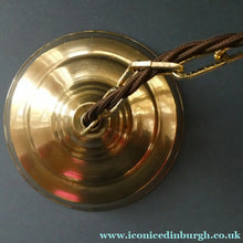 Load image into Gallery viewer, Early 20th Century Continental ART NOUVEAU / JUGENDSTIL Glass Hanging Light with Brass Fittings
