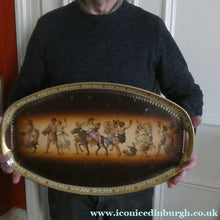 Load image into Gallery viewer, GERMAN Ackermann &amp; Fritze Porcelain Platter / Tray with Blue Beehive Mark on the Reverse. BACCHANALIAN PROCESSION
