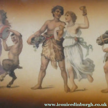 Load image into Gallery viewer, GERMAN Ackermann &amp; Fritze Porcelain Platter / Tray with Blue Beehive Mark on the Reverse. BACCHANALIAN PROCESSION

