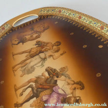 Load image into Gallery viewer, GERMAN Ackermann &amp; Fritze Porcelain Platter / Tray with Blue Beehive Mark on the Reverse. BACCHANALIAN PROCESSION
