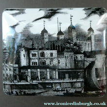 Load image into Gallery viewer, 1960s Portmeirion Black and White Ceramic Box. Tower of London
