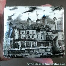 Load image into Gallery viewer, 1960s Portmeirion Black and White Ceramic Box. Tower of London
