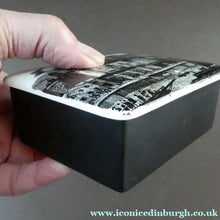 Load image into Gallery viewer, 1960s Portmeirion Black and White Ceramic Box. Tower of London

