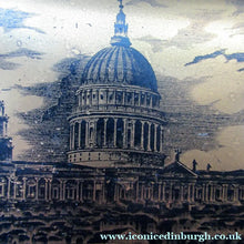 Load image into Gallery viewer, Early Portmeirion Ceramic Lidded Box with Gold Image of St Paul's Cathedral, London
