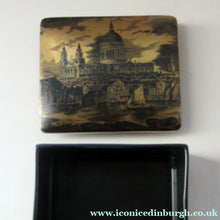 Load image into Gallery viewer, Early Portmeirion Ceramic Lidded Box with Gold Image of St Paul's Cathedral, London
