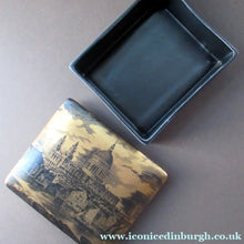 Load image into Gallery viewer, Early Portmeirion Ceramic Lidded Box with Gold Image of St Paul's Cathedral, London
