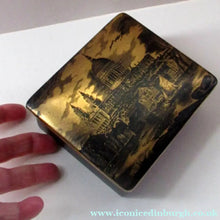 Load image into Gallery viewer, Early Portmeirion Ceramic Lidded Box with Gold Image of St Paul's Cathedral, London
