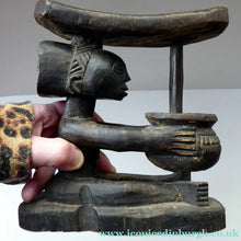 Load image into Gallery viewer, Early / Mid 20th Century LUBA Tribe (Congo - Zaire). African Carved Wood Tribal Head Rest
