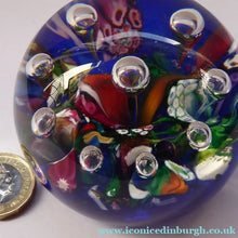 Load image into Gallery viewer, SELKIRK GLASS 1980s Scottish HARLEQUIN Paperweight
