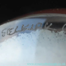 Load image into Gallery viewer, Early SELKIRK GLASS 1980s Scottish Paperweight. With etched inscription and date on the base &amp; original paper label.

