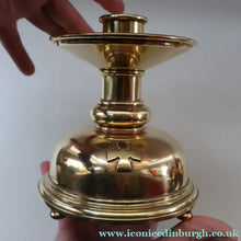 Load image into Gallery viewer, ECCLESIASTICAL ART. Unusual Pair of Vintage Handmade Solid Brass Half Dome Church Candlesticks
