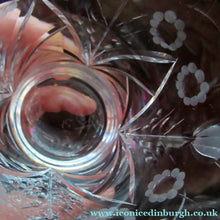 Load image into Gallery viewer, EDINBURGH CRYSTAL 1920s Tall Glasses or Tumblers. Each with stylish Older THISTLE and Flowers Pattern
