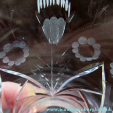 Load image into Gallery viewer, EDINBURGH CRYSTAL 1920s Tall Glasses or Tumblers. Each with stylish Older THISTLE and Flowers Pattern
