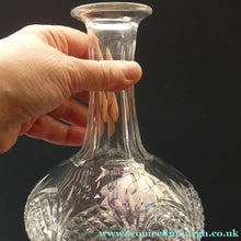 Load image into Gallery viewer, EDINBURGH CRYSTAL. Vintage 1950s Genie Bottle Shape Whisky Decanter 12 inches
