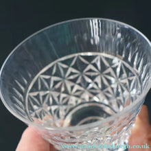 Load image into Gallery viewer, Vintage 1950s / 1960s Edinburgh Crystal White Wine Glasses. Rarer ROYAL SCOT Pattern. Set of Six.  5 7/8 inches
