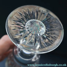 Load image into Gallery viewer, Vintage 1950s / 1960s Edinburgh Crystal White Wine Glasses. Rarer ROYAL SCOT Pattern. Set of Six.  5 7/8 inches
