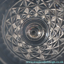 Load image into Gallery viewer, Vintage 1950s / 1960s Edinburgh Crystal White Wine Glasses. Rarer ROYAL SCOT Pattern. Set of Six.  5 7/8 inches

