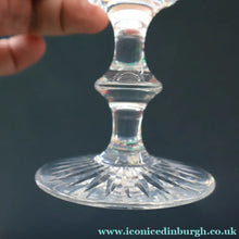 Load image into Gallery viewer, Vintage 1950s / 1960s Edinburgh Crystal White Wine Glasses. Rarer ROYAL SCOT Pattern. Set of Six.  5 7/8 inches
