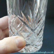 Load image into Gallery viewer, Pair of 1950s EDINBURGH CRYSTAL Tall OBAN Tumblers. Height 4 1/8 inches 
