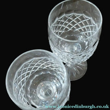 Load image into Gallery viewer, Vintage 1960s Edinburgh Crystal Tall White Wine Glasses. BRAEMAR Pattern
