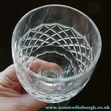 Load image into Gallery viewer, Vintage 1960s Edinburgh Crystal Tall White Wine Glasses. BRAEMAR Pattern
