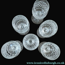 Load image into Gallery viewer, Vintage 1960s Edinburgh Crystal Tall White Wine Glasses. BRAEMAR Pattern
