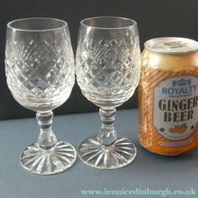 Load image into Gallery viewer, 1950s Edinburgh Crystal Tall Small Wine Glasses. BRAEMAR Pattern. 5 1/2 inches
