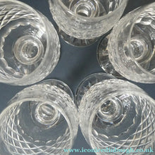 Load image into Gallery viewer, 1950s Edinburgh Crystal Tall Small Wine Glasses. BRAEMAR Pattern. 5 1/2 inches
