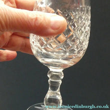 Load image into Gallery viewer, 1950s Edinburgh Crystal Tall Small Wine Glasses. BRAEMAR Pattern. 5 1/2 inches
