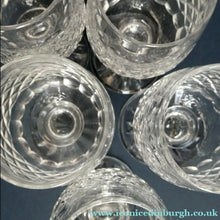 Load image into Gallery viewer, 1950s Edinburgh Crystal Tall Small Wine Glasses. BRAEMAR Pattern . 5 1/2 inches
