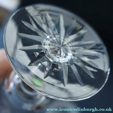 Load image into Gallery viewer, FOUR Vintage 1960s Edinburgh Small Wine or Sherry Glasses. STAR OF EDINBURGH Pattern. 5 1/4 inches
