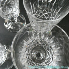 Load image into Gallery viewer, Vintage Edinburgh Crystal Set of Six Appin Pattern Sherry Glasses
