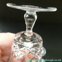 Load image into Gallery viewer, Vintage Edinburgh Crystal Set of Six Appin Pattern Sherry Glasses
