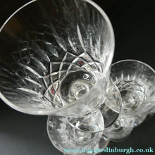 Load image into Gallery viewer, Vintage Edinburgh Crystal Set of Six Appin Pattern Sherry Glasses
