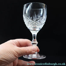 Load image into Gallery viewer, Edinburgh Crystal (EDI50 Pattern) Five Signed Small White Wine Glasses. Height 4 5/8 inches (Copy) - VINTAGE CRYSTAL
