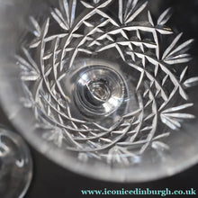 Load image into Gallery viewer, Edinburgh Crystal (EDI50 Pattern) Five Signed Small White Wine Glasses. Height 4 5/8 inches (Copy) - VINTAGE CRYSTAL
