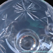 Load image into Gallery viewer, SET OF EIGHT Vintage Edinburgh Crystal HOCK Wine Glasses. STAR OF EDINBURGH: 6 1/4 inches. Engraved with letter "C"
