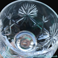 Load image into Gallery viewer, SET OF EIGHT Vintage Edinburgh Crystal HOCK Wine Glasses. STAR OF EDINBURGH: 6 1/4 inches. Engraved with letter "C"
