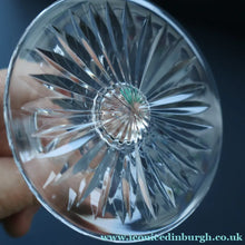 Load image into Gallery viewer, SET OF EIGHT Vintage Edinburgh Crystal HOCK Wine Glasses. STAR OF EDINBURGH: 6 1/4 inches. Engraved with letter "C"
