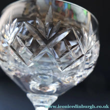 Load image into Gallery viewer, Vintage EDINBURGH CRYSTAL Champagne Coupes / Sorbet Dishes with Stylish &amp; Rarer LOCHIEL Pattern. 4 1/2 inches
